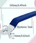 Blue Iron Steel Ball Valve Handle For DN50 Ball Valve Valve Switch Handle Heavy Duty 165mm Length 8x12mm Hole Galvanized Surface Durable Metal Valve Accessory