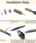 Installation steps for 6 8 10 AWG Wire Connector Kit With Screws 80A Quick Splice Wiring Terminals showing assembly process.