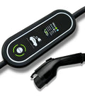 Hassle Free Portable Ev Charger With Type One And Type Two Plugs For Any Electric Ride showing control unit with display and charging plug.