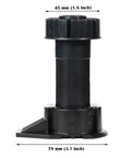 12 Pack Cabinet Leveler Legs With 330 Lb Capacity Adjustable From Four To Five And One Tenth Inches Heavy Duty Plastic Furniture Supports