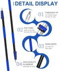 Detail Display of Pro Grade 30Ft Reach Solar Panel Cleaning Kit With 20 Inch Water Fed Brush Telescoping Pole From 5 To 24 Feet