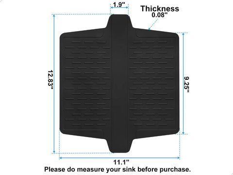 Ultra Soft Silicone Sink Mat Protector For Sink Dividers No Smell Never Stain No Fuss Dishware Friendly 12.83 by 11.1 Inches