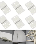 Durable Nylon Hinge Set For Fixed Wing Model Aircraft 16x29mm 25 Pack White Plastic Hinges For Rudder Surfaces
