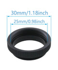Heavy Pro Move Aluminum C To Cs Lens Adapter Extension Tube For Cctv Security Cameras Featuring Zero Fuss Threads and Hella Secure Spacer Ring, 30mm x 25mm.