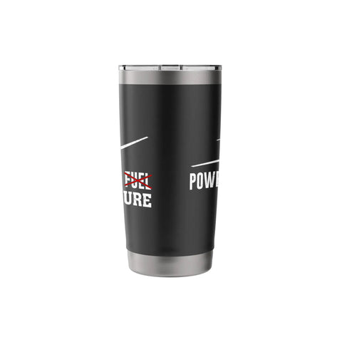 Stainless steel insulated Glider Pilot Coffee Tumbler For Aviation Enthusiasts in black with white text, keeps drinks hot or cold.