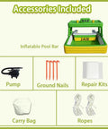 Accessories included with Inflatable PVC Pool Bar For Outdoor Water Parties With Illuminated Bar Sign Waterproof And Durable