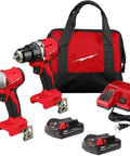 Compact 2-Tool Combo Kit with Brushless Impact Driver and Wrench Boss Gear for Demanding Jobs with charger and batteries.