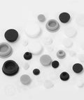 Top Rack 120 Pc Clear Rubber Hole Plugs Kit With 9 Sizes Silicone Snap Lock Seals Waterproof Sealing Buttons For Kitchen Furniture Diy Fixes Perfect Stuff, assorted sizes