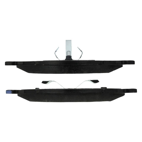 Front view of a pair of Centric Posi-Quiet ceramic front brake pads with shims for Jeep (105.04770)