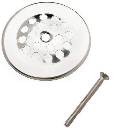 Bathtub Dome Grid Strainer With Screw 3 Inch Polished Chrome Drain Cover For Hair Clogs And Quick Repairs No Fuss Tarnish Free
