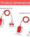 Two Pack Universal Treadmill Magnetic Safety Keys Red Emergency Stop Clips dimensions and size details