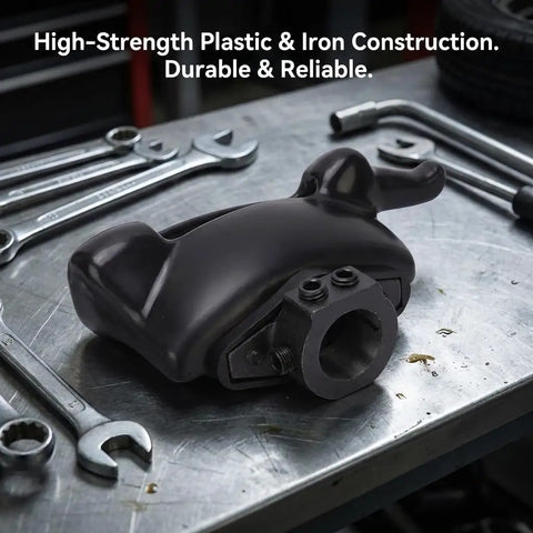 Duck Head Pro Grade Tire Mount And Demount Tool Kit for Tire Changers, plastic and iron construction, on a workbench