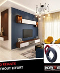 Heavy Duty Polyester Fish Tape And Wire Puller For Electrical Conduit Runs Built Tough displayed in modern living room.