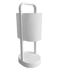 Dope Modern Vertical Lamp With Qi Wireless Charger And Emergency Battery Backup For Home And Office Night Light USB Charging Sleek White Table Lamp