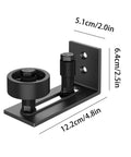 Rugged Barn Door Floor Guide With Fully Adjustable Sliding Track And Wall Mount Stabilizer For Slick Gliding Doors That Ride Steady And Roll Super Clean Through Everyday Grind, black steel roller kit dimensions.
