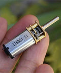 Heavy Duty Mini DC Gear Motor With Full Metal Gearbox 3V-6V 50RPM Slow Spin Gear Reduction 1:240 D Shaft, held in hand