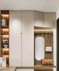 Top Notch Led Recessed Downlights 12 Pack 10W Flush Mount Ceiling Lights With Sleek Brass Trim in modern entryway setup.