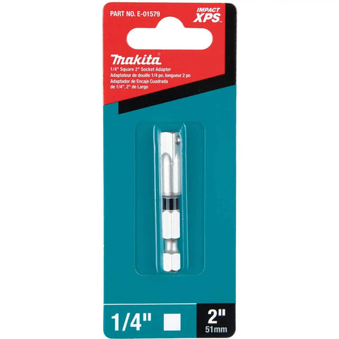 Beefy Impact Driver Socket Adapter Quarter Inch Square Drive Two Inch Length With Rock Solid Retention Ball