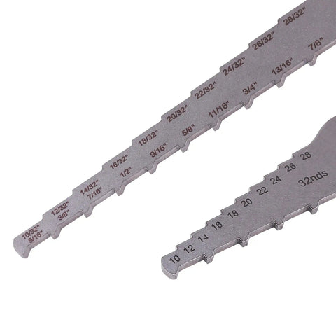 Workhorse Stainless Steel Brake Pad Thickness Gauge And Drum Wear Measurement Tool. Straight Up Reliable Pocket Sized Auto Diagnostic Ruler For Cars Trucks And Heavy Duty Rigs. No Wheel Removal Nonsense