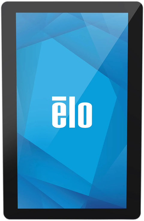 Rock Solid 15 6 Inch Android Touchscreen All In One Pc For Point Of Sale And Retail Kiosks, vibrant display with blue geometric background.