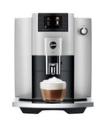 All In One Automatic Coffee Machine Grinds Tamps Brews Froths In Under 60 Seconds with intuitive display, front view