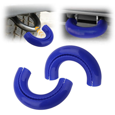 Front Tow Hook Cover Set For Ford F150 2004 To 2025, Toyota Tundra 2017 To 2021, Bronco Base Big Bend Outer Banks 2021 To 2025, Anti Fade Color Style Blue
