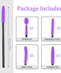 Deep Cleaning Kit For Sewing Machines With Reusable Silicone Bristle Brushes That Reach Every Nook And Cranny, 20 Pack Purple