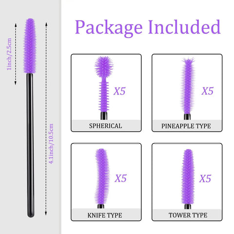 Deep Cleaning Kit For Sewing Machines With Reusable Silicone Bristle Brushes That Reach Every Nook And Cranny, 20 Pack Purple