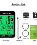 GPS Bike Computer With Wireless Cycling Data, 2.4 Inch LCD Speedometer, Auto Start Stop, IPX7 Waterproof display and accessories