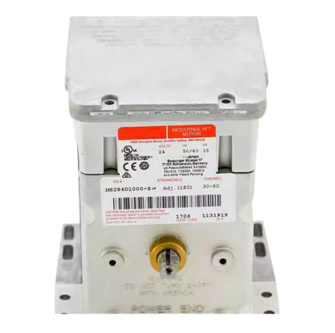 Heavy Duty Rotary Damper Actuator For Dead Simple Zone Airflow Control And Smooth Plug And Play Hvac Setup To Keep Your Ductwork Running Sweet Without Any Headaches Or Cash Drain, motorized unit with label on top.