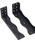 Heavy Duty Carbon Steel Floating Shelf Bracket With Rust-Proof Frosted Black Coating for Kitchen Bathroom Office TV Cabinet and Bedside Tables