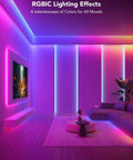 Govee RGBIC LED strip lights, 16.4 ft, color-changing ambient lighting installed along ceiling and walls