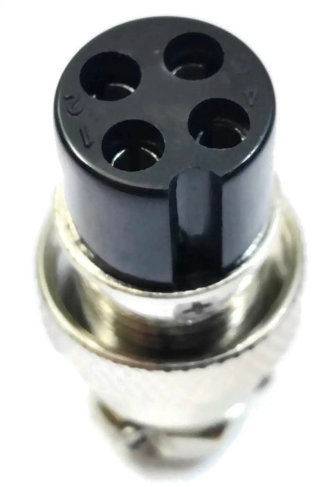 Close-up view of 4-Pin CB Ham Radio Microphone Replacement Female Connector Plug End for Microphone Cables, Easy Install, Durable CB Mic Adapter