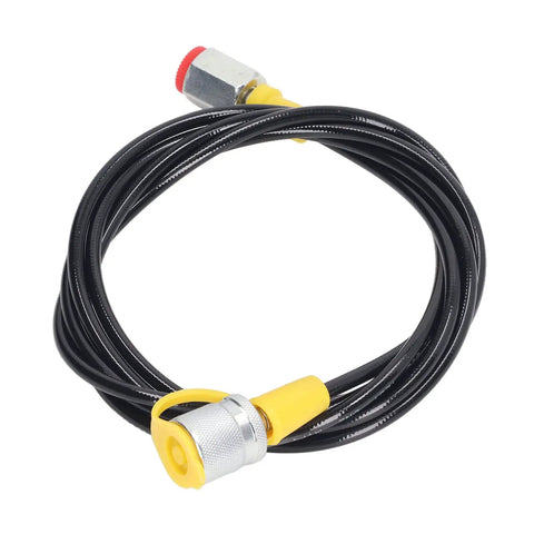 Heavy Duty Hydraulic Pressure Test Hose 2m 6ft 630Bar With PU Sheath Pro Grade Flexible Hose M16x2 Fittings And BSP One Quarter Inch Connector