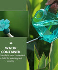 Long Nozzle Stainless Steel Watering Can For Indoor Gardening Portable Plant Water Container With Clear Tank Sky Blue Easy Fill Gentle Shower Head For Delicate Flowers And Lawn Care, clear blue handled can