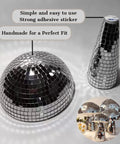 Mushroom Disco Ball Mirror Mosaic Silver For Party Decor Stage Props Home Art Decorations Bedroom Dining Table Accent Gift 4 Inch Sphere With Mirrored Squares Reflective Shine