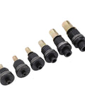 Heavy Duty 6 Piece Manual Rivnut Mandrel Kit With Carbon Steel Bits For Automotive Metal Furniture Projects Plus 6, 8, 10, Quarter Five Sixteenths And Three Eighths Inch Sizes To Handle All Your DIY Needs. six manual rivnut mandrels