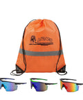 Three Pack Safety Glasses Featuring Zero Sweat Anti Fog Vision And Secure Grip Fit Designed For Construction Sites Shooting Ranges And Diy Workshops Tough As Nails Crew Essential Gear with high-vis orange pouch.