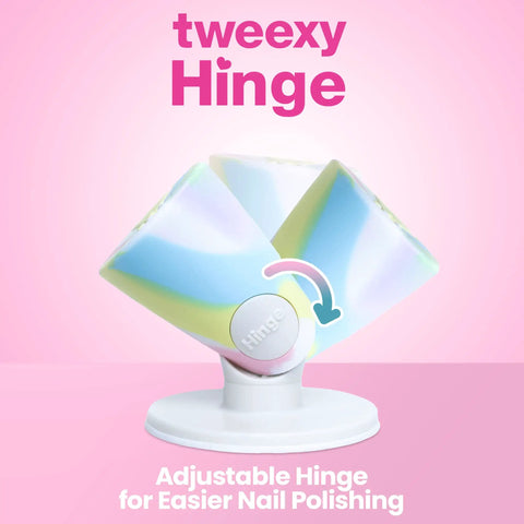 Hinge Untippable Nail Polish Bottle Holder With Anti Spill Stand Tilted Grip And Smartgrip Airlock Suction in unicorn theme