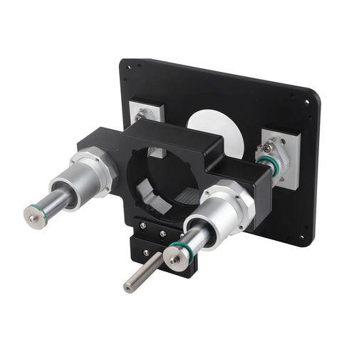 Rock Solid Aluminum Router Lift System For Dead Nuts Height Adjustment And Top Shelf Woodworking Control With Spot On Precision Above Table Setup For Tenoning Grooving Trim Black, close-up of lift mechanism.