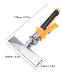Six Inch Straight Jaw Metal Bending Pliers For HVAC Ductwork with ergonomic non-slip handle and marked grooves for precise bends.