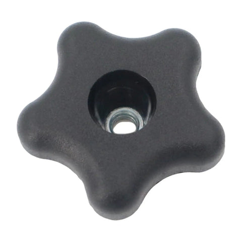 Upgrade Your Snow Blower Game With Durable Metal Handle Knob And Washer Kit For 621 and 721 Models, Ensuring Smooth Operation During Winter Chores. black metal snow blower handle knob with threaded insert