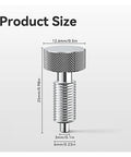 Heavy Duty Slick Quick Release Plunger Pins Featuring M6 Spring Locking Latch System For Rolling Toolboxes And Industrial Tools detailed size image.