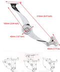 Heavy Duty Built Tough Soft Close Lid Support Hinges For Kitchen Cabinets Adjustable Polish Zinc Alloy with measurements diagram