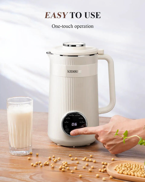 8 In One Nut Milk Maker And 32 Oz Self Cleaning Automatic Blender with one-touch operation for easy plant-based milk preparation.