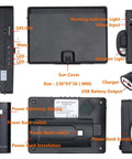 Hardcore Heavy Duty Handheld Pipe Inspection Camera Featuring A Rigid 22 Mm Probe For Sewers Drains And Clogs IP68 Waterproof Borescope Endoscope Video System showing buttons and display features.
