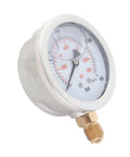 Heavy Duty Hydraulic Pressure Gauge 0 To 400 Bar 0 To 5800 Psi With G 1/4 Inch Thread 68 Millimeter Dial showing accurate pressure readings.