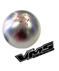 12x1.25mm Threaded 5 Speed Round Ball Shift Knob In Gunmetal Gray Billet Aluminum For Ford Mustang Cobra Shelby GT SVT V6 V8 Engine Bay Shifter Upgrade No Adapters