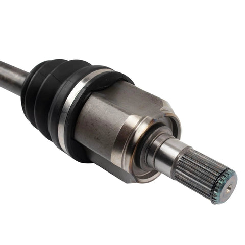 Close-up of front CV axle from Front CV Axle And Wheel Bearing Kit Four Piece Set With Two CV Axles And Two Front Bearings For 2011 To 2013 Kia Forte Plug And Play Ready For A Smooth Ride