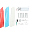 Rugged 100W Vertical Wind Turbine Generator Kit For Boats Cabins And Terraces 12V And 24V Operation, components spread out